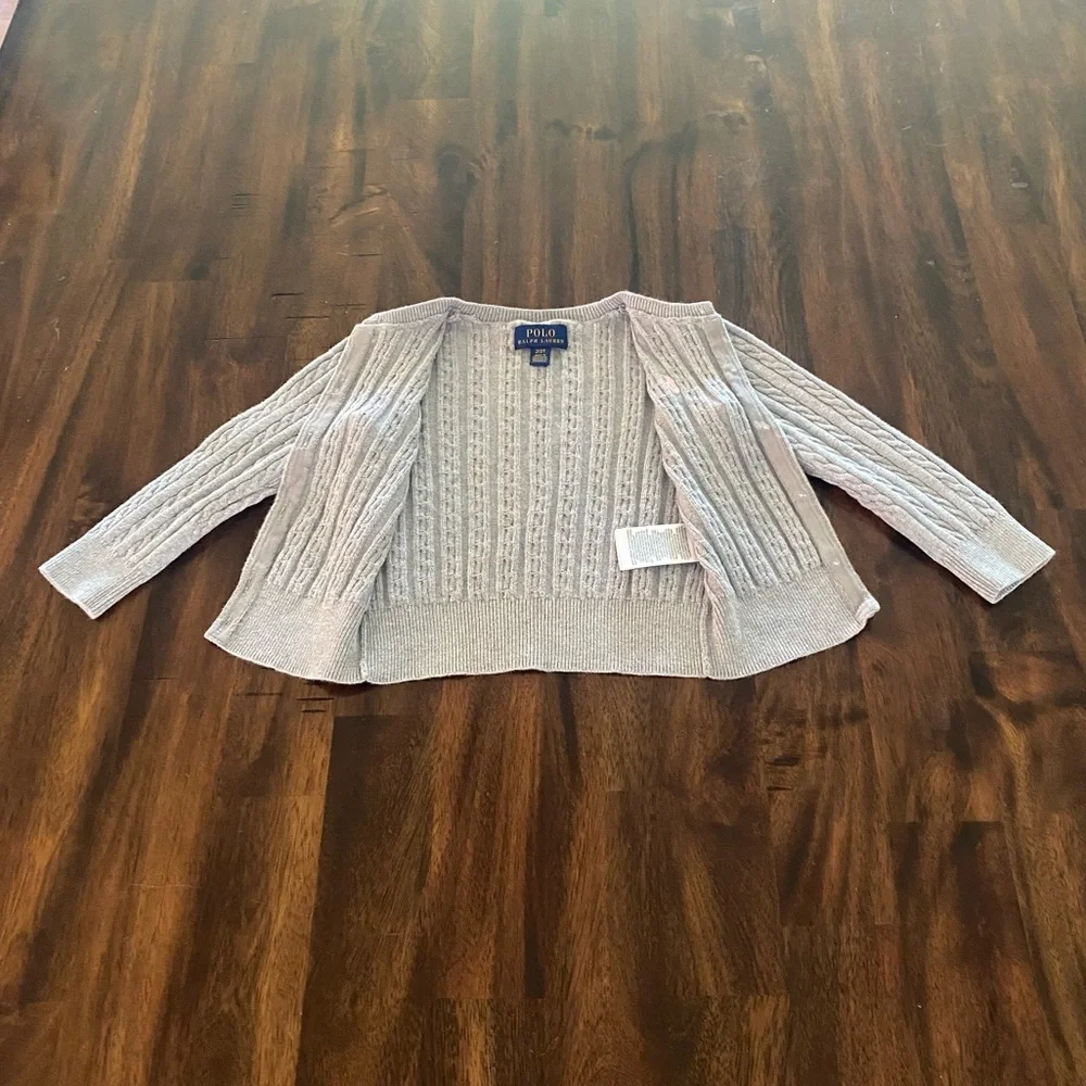 Ralph Lauren Classic Gray Cable Knit Sweater